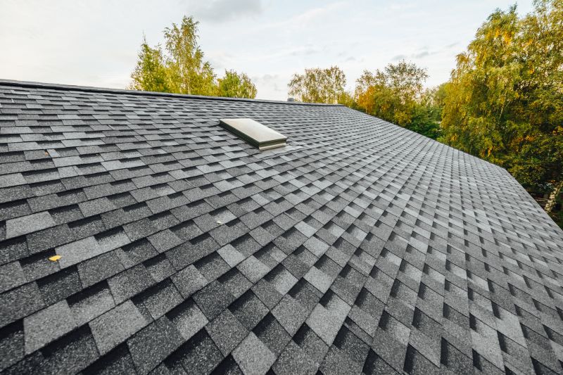 Crew performing roofing service residential project